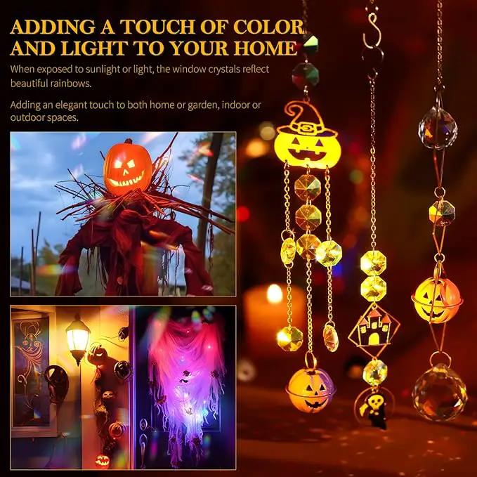 270 Pcs Halloween DIY Crystal Sun Catchers Indoor Window, Hanging Prism Suncatchers for Halloween Decorations, Outdoor Halloween DIY Suncatcher Kit, Glass Crystal Sun Catcher Crafts for Adult… by GreenHaven Gardens