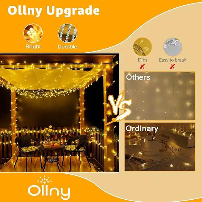 Ollny 120LED 40FT String Lights, Waterproof Connectable Fairy Lights with Timer 8 Modes, Warm White Plug in Christmas Light for Indoor Outdoor Patio Party Bedroom Classroom Decor by GreenHaven Gardens
