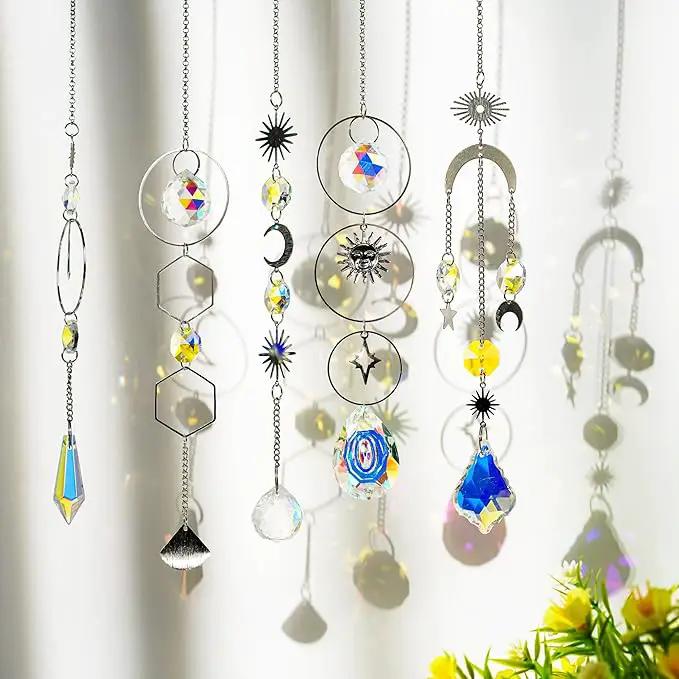 H&D HYALINE & DORA DIY Crystal Suncatcher Assembly Craft Kits for Adults 215pcs Rainbow Prisms Beads Pendant Crystal Window Sun Catchers Hanging Ornament Indoor Outdoor Decor, Silver by GreenHaven Gardens