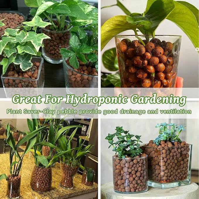 Riare 18 LBS Organic Expanded Clay Pebbles for Plants- 4mm-16mm Natural Leca Balls Lightweight Hydroponic Clay Pebbles Aggregate for Indoor Plants, Hydroponic Growing, Plants Drainage, Aquaponics by GreenHaven Gardens