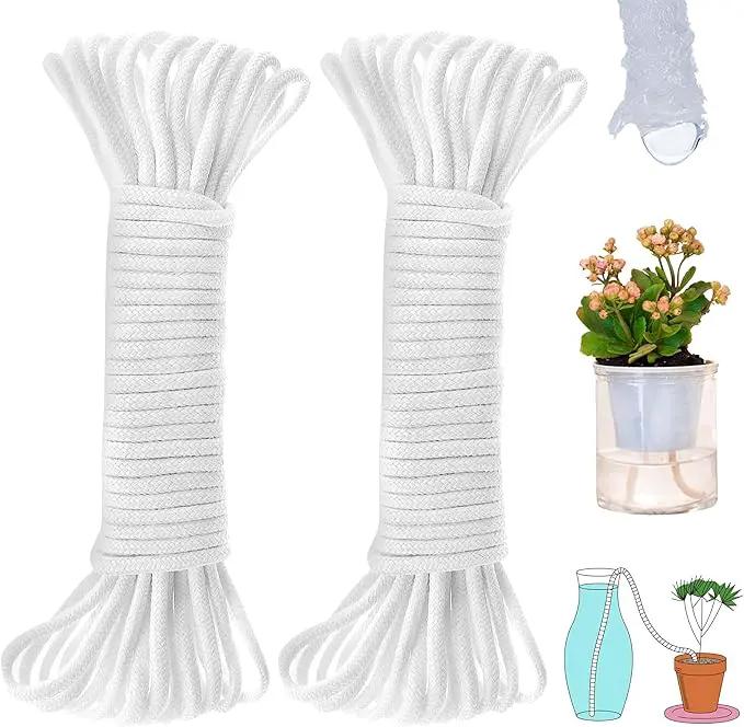ORIMERC 150 feet 1/6 inch Self Watering Capillary Wick Cord Vacation Plant Sitter DIY Hydroponic Wicking Rope Seeds Start Planter Pot Automatic Potted Flower Passive Lazy Waterer String System Device by GreenHaven Gardens