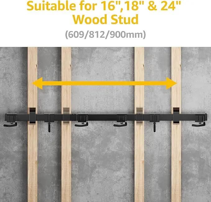 monTEK Enhanced Bike Storage Rack, Adjustable 4-Bike and 2-Helmet Hangers for Indoor Bike Storage, Customizable for Various Bike Sizes, Heavy-Duty Steel Bike Wall Mount, Max Load 265lbs, 48-in by GreenHaven Gardens