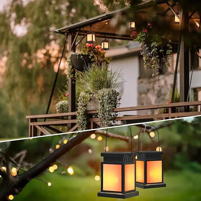 GIGALUMI Solar Lanterns Outdoor Waterproof, 8 Pack Hanging Solar Lanterns for Outside, Flame Effect Outdoor Lights for Pathway, Garden, Patio, Lawn, Porch, Gazebo, Tent, Tree, Yard(Flickering Lights) by GreenHaven Gardens