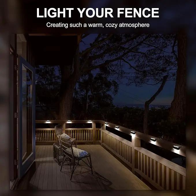 SOLPEX Solar Fence Lights, 6 LEDs Solar Lights Outdoor Waterproof Solar Powered for Deck, Stair, Front Porch, Balcony, Walkway, Garden, Yard, Patio, Pool Decor, IP65 Waterproof (16 Pack, Cold White) by GreenHaven Gardens