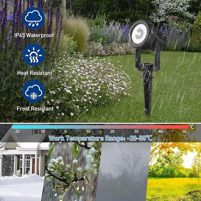 Solar Landscape Spotlights 4 Pack Warm White 3000K, T-SUNUS IP65 Waterproof Outdoor Solar Spot Lights for Yard 9.8ft Cable, Separated Panel Garden Light for Flag Driveway Porch Walkway Pool Patio Pond by GreenHaven Gardens