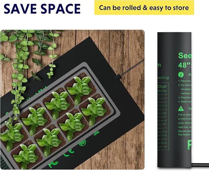 iPower 48" x 20.75" Seeding Heat Mat 2 Pack, Durable Waterproof Warm Hydroponic Plant Germination Starting Pad by GreenHaven Gardens