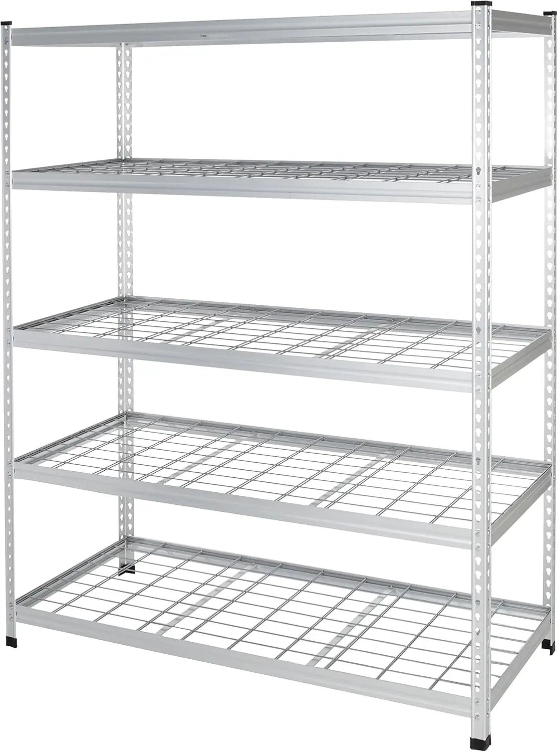 Amazon Basics 4000IBS Heavy Duty Adjustable Storage Shelving Unit, 5 Shelf, High-Grade Aluminum, Silver, 60 x 24 x 78 Inch by GreenHaven Gardens