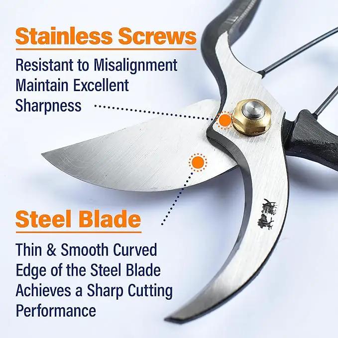 Japanese Kiyohide Pruning Shears - Professional Garden Shears, Bypass Pruners, Traditional Japanese Gardening Tools, Made in Japan, 7.8inch【YAMASAN】 by GreenHaven Gardens