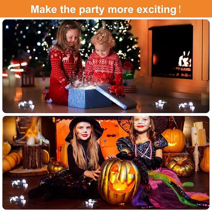SumDirect Pack of 50 LED Mini Non-Blinking Lights for Paper Lanterns Balloons Floral Wedding Halloween Christmas Party Decoration Centerpieces (50, White) by GreenHaven Gardens