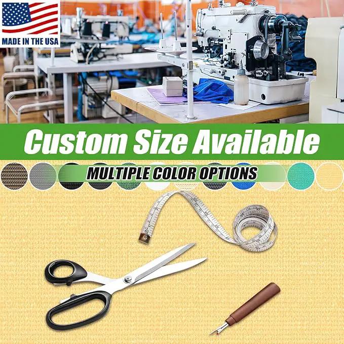 Outdoor 90% Sun Shade Cloth with Grommets, 17 X 17 FT Pergola Shade Cover for Garden Patio Carport Kennel Swimming Pool, Sand (We Make Custom Size) by GreenHaven Gardens