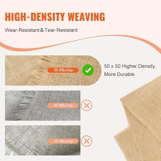 VEVOR Burlap Fabric Roll, 40” x 300 ft High Density Natural Jute Fiber Material for Outdoor Plant Care, Tree Wrap Roll, Decor, DIY Crafts, Wedding, Garden Weed Barrier, Plants & Trees Winter Covering by GreenHaven Gardens