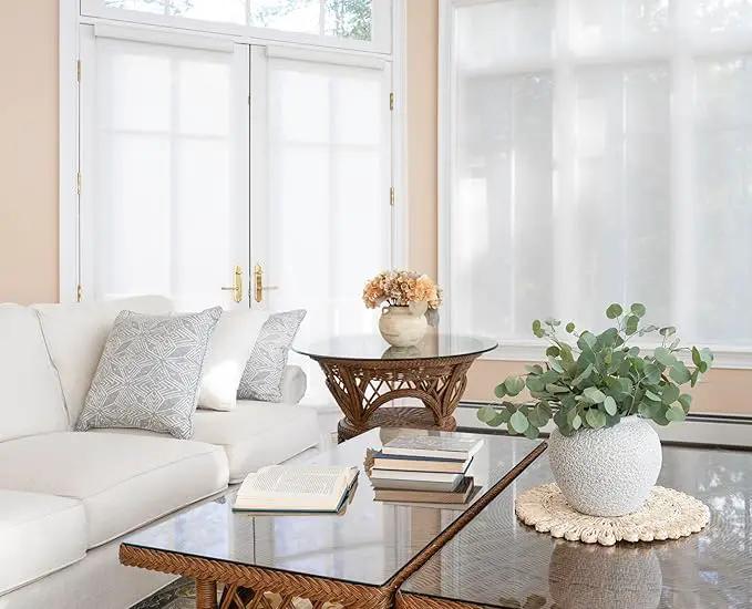 White Ceramic Vase Flower Vase, Big Textured Round Vase for Centerpieces, Kitchen, Living Room, Bedroom Decor Gifts by GreenHaven Gardens