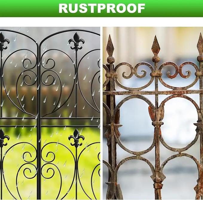 Skcoipsra Decorative Garden Fence 15 Pack, 37.5in(H) x 16ft(L) Animal Barrier Fence, Rustproof Metal Fencing for Yard, Dog Rabbits Wire Section Garden Edging Border for Yard Patio Garden, Arched by GreenHaven Gardens