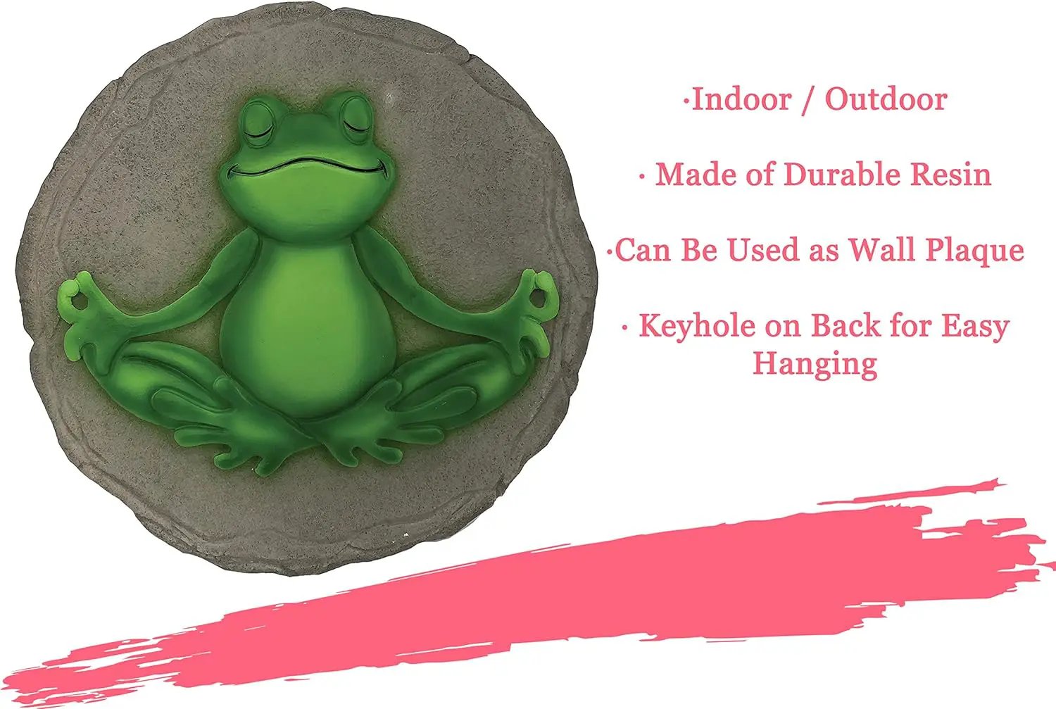 Spoontiques - Garden Décor - Yoga Frog Stepping Stone - Decorative Stone for Garden by GreenHaven Gardens