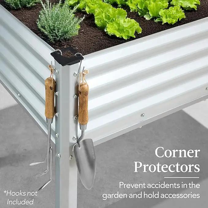 Best Choice Products 48x24x30in Galvanized Raised Garden Bed, Metal Elevated Planter Box, Vegetable Garden for Backyard, Patio, Balcony - Silver by GreenHaven Gardens