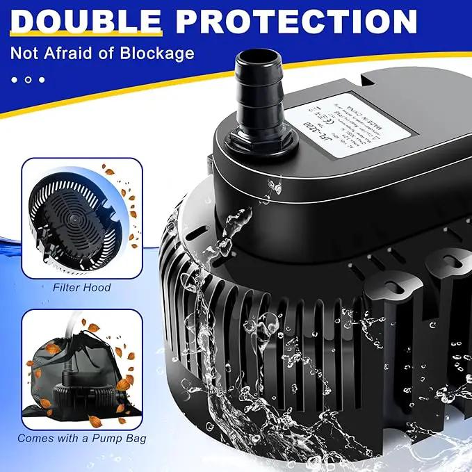 Pool Cover Pump above Ground-Submersible Sump Pump Swimming Water Removal Pumps, Sump Pump for Pool Draining with 16ft Drainage Hose & 25 ft Extra Long Power Cord,850 GPH,3 Adapters-Black by GreenHaven Gardens