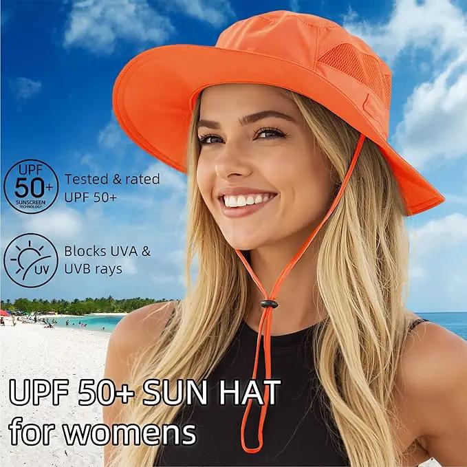 Connectyle Women's UPF 50+ Sun Hat UV Protection Wide Brim Bucket Hat Summer Beach Hats Fishing Hiking Outdoor Safari Hats by GreenHaven Gardens