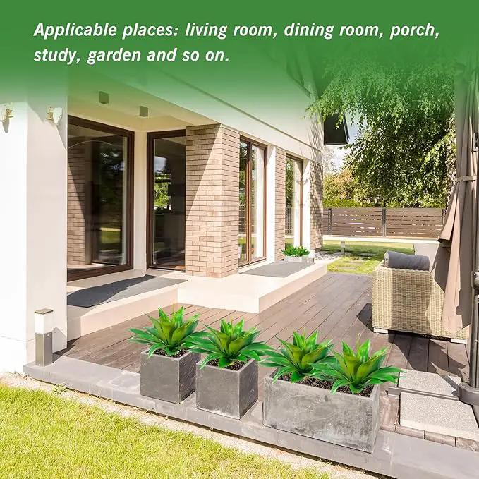 Artificial Agave Plants,Large UV Resistant Fake Agave Planters for Indoor and Outdoor Decorating Plantas Artificiales Decorativas Grandes(2Pack, 28") by GreenHaven Gardens