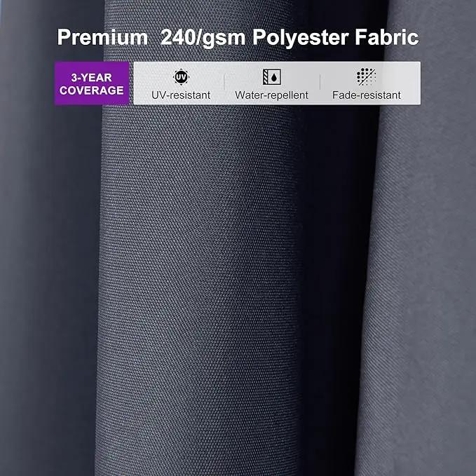PURPLE LEAF 9' × 11.5' Patio Cantilever Umbrella with Base Outdoor Rectangle Adjustable Offset Umbrellas with 360-degree Rotation and 8 Heavy Duty Metal Ribs for Garden Deck Pool Grey by GreenHaven Gardens