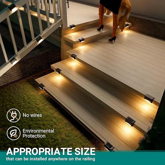 SOLPEX Solar Deck Lights Outdoor 20 Pack, Solar Step Lights Waterproof Led Solar Lights for Outdoor Stairs, Step, Fence, Yard, Patio, and Pathway(Warm White) by GreenHaven Gardens