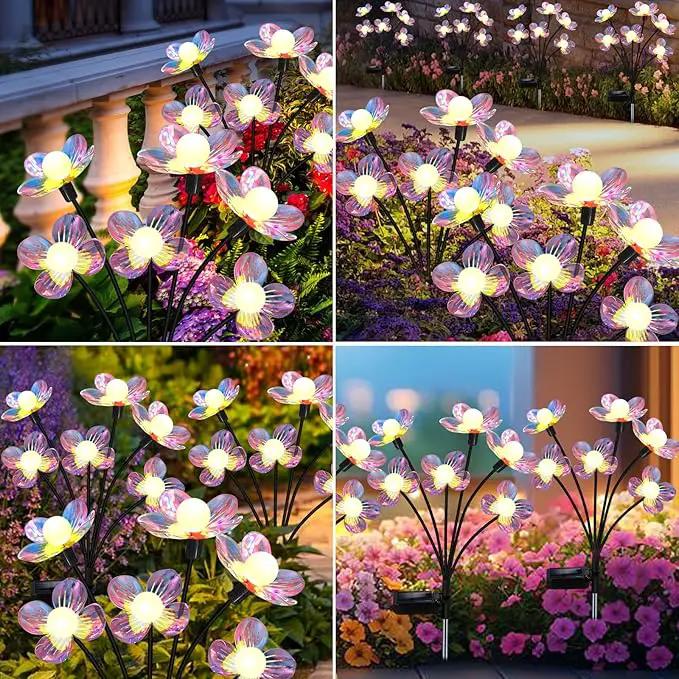 Solar Garden Lights Outdoor,New Upgraded Solar Firefly Lights Waterproof,Sway by Wind,Perfect Gardening Gifts for Women, Holiday Decoration by GreenHaven Gardens