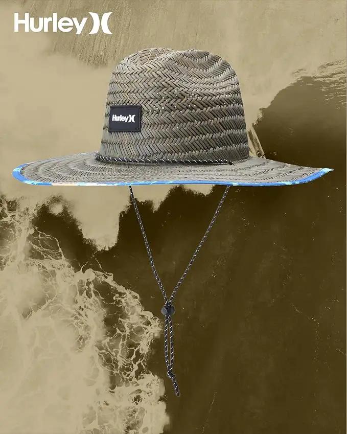 Hurley Men's Straw Hat - Bayside Lifeguard Straw Sun Hat by GreenHaven Gardens