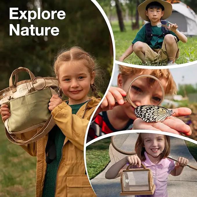 ROBUD Kids Explorer Kit, Bug Catcher Kit with Bag Kit, Outdoor Exploration Set for Camping, Montessroi Toy for Kids Coming Closer to Nature，WRP07 by GreenHaven Gardens