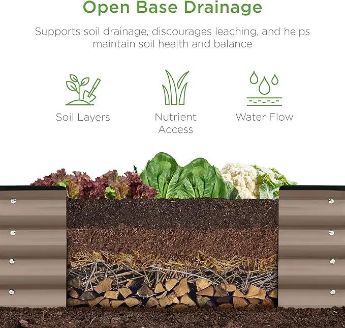 Best Choice Products 8x2x1ft Outdoor Metal Raised Garden Bed, Oval Deep Root Planter Box for Vegetables, Flowers, Herbs, and Succulents w/ 108 Gallon Capacity - Taupe by GreenHaven Gardens