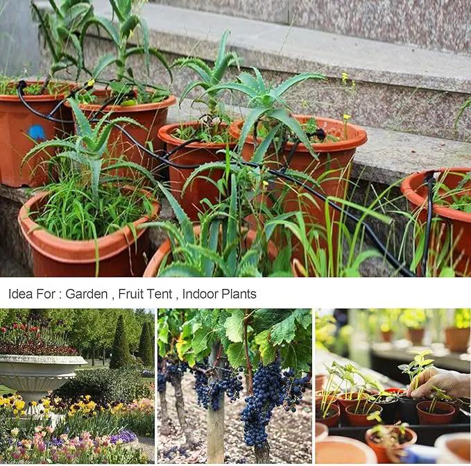 Garden Irrigation Tubing,1/4" Blank Distribution Tubing 50ft Flexible Tubing,Watering Drip Automatic Irrigation Equipment Set for Garden Greenhouse,Flower,Patio,Lawn (50 ft) by GreenHaven Gardens