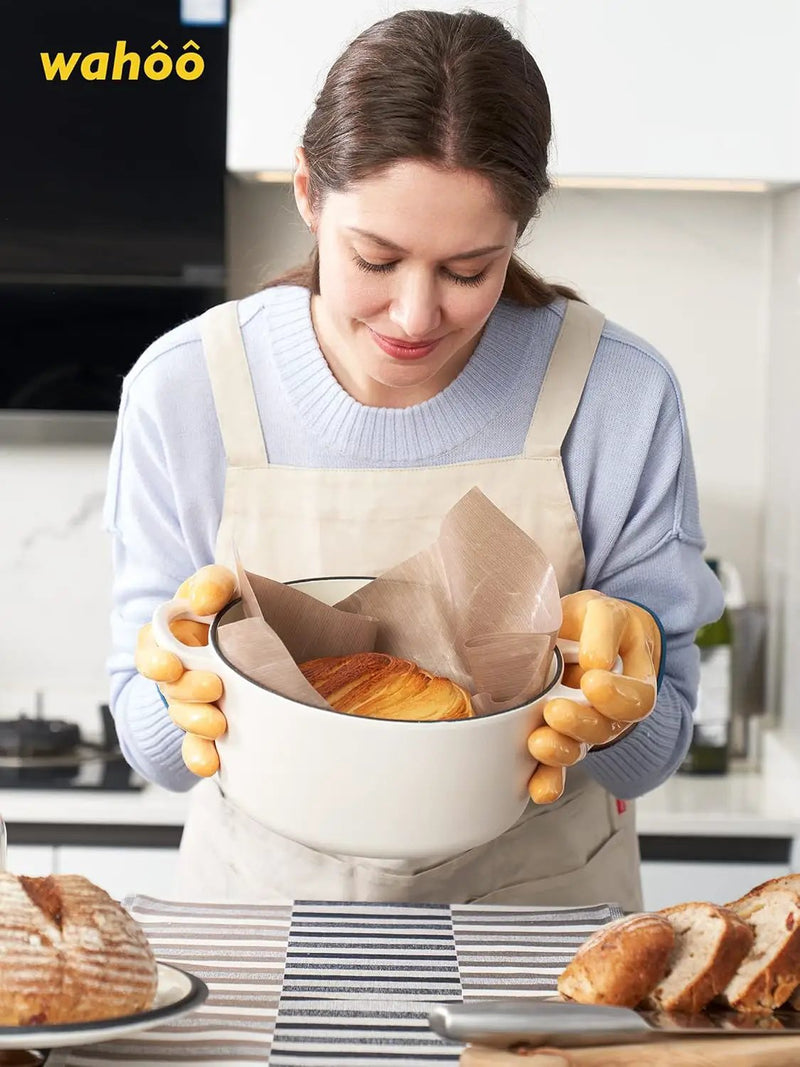 LANON Protection wahoo Liquid Silicone Smoker Oven Gloves, Food-Contact Grade, Heat Resistant Gloves for Cooking, Grilling, Baking, Yellow, XL/10 by GreenHaven Gardens