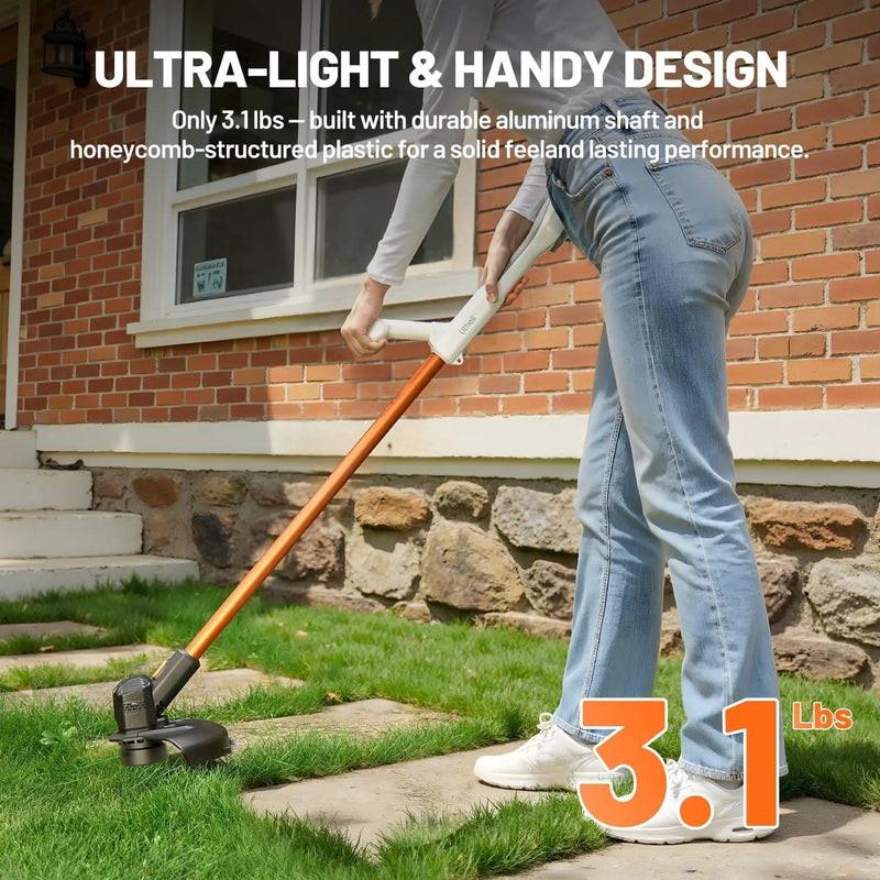 Litheli Cordless Weed Wacker 12 Inch, U20 Handy+ 20V String Trimmer & Weed Eater with 2.0Ah Battery, Grass Trimmer Tools for Garden, Yard and Farm by GreenHaven Gardens