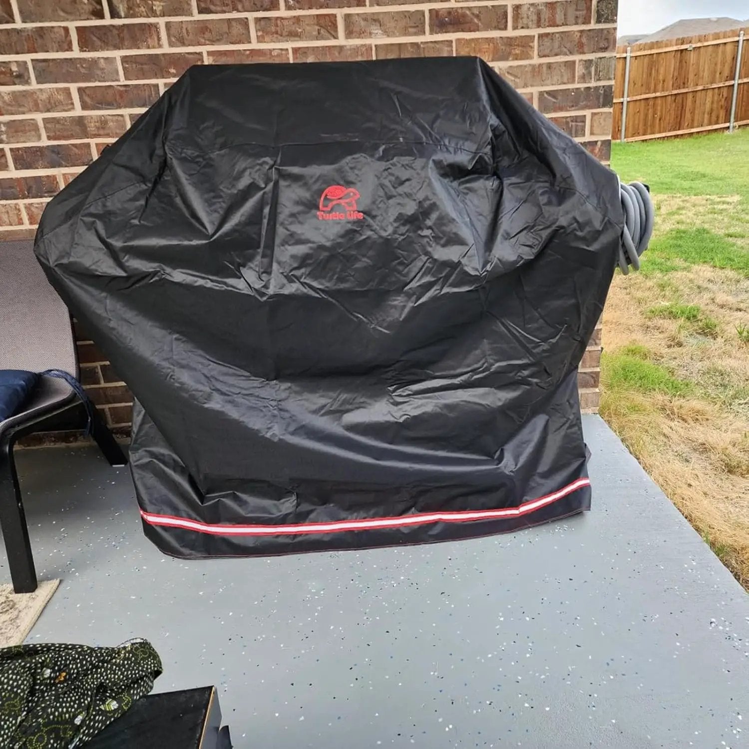 BBQ Grill Cover,70 Inch Heavy Duty Waterproof 5-6 Burner Barbecue Gas Grill Covers for Weber Genesis Summit Char-Broil Deluxe, Black by GreenHaven Gardens