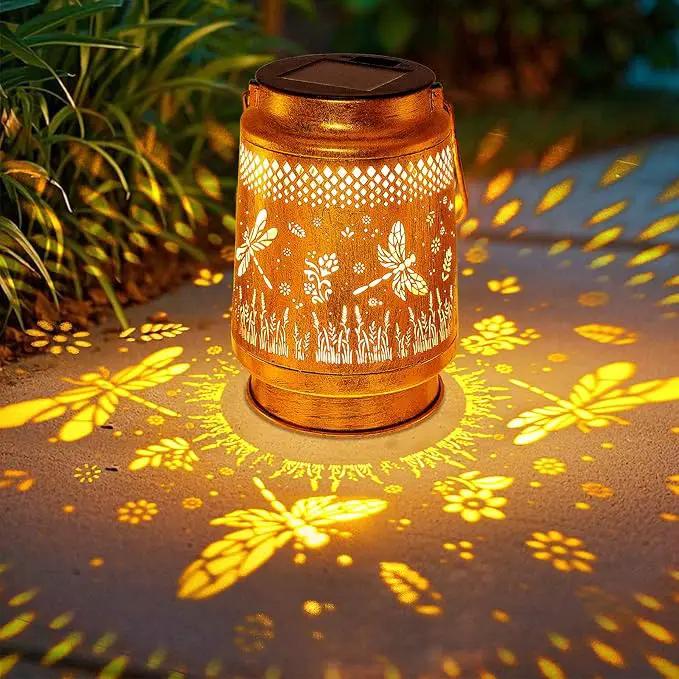 Solar Lanterns Outdoor Waterproof Dragonfly Garden Decor, Birthday Gifts for Women Mom Grandma Hanging Solar Lights Metal LED Decoration Outside with Shepherd Hook for Garden Yard Patio Porch by GreenHaven Gardens
