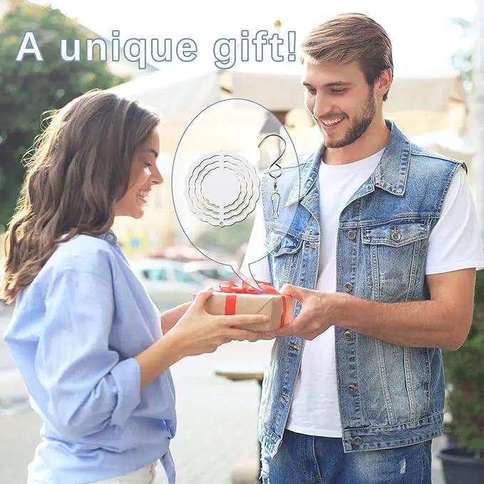 20 Pcs Sublimation Wind Spinner Blanks 3 Inch Bulk Aluminum Metal Ornaments Sublimation Blanks Products Heat Transfer Outdoor Garden Christmas Trees Decoration Sublimation Blank Wind Spinners by GreenHaven Gardens