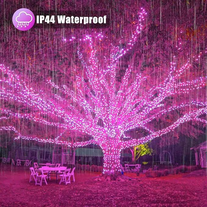 300 LED Pink String Lights, 99ft Pink Christmas Lights Outdoor 8 Modes Clear Wire, Plug in Waterproof Twinkle Fairy Lights for Bedroom Indoor Wedding Christmas Party Decorations by GreenHaven Gardens