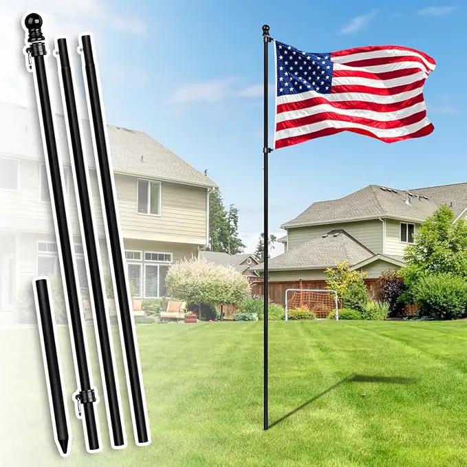 XIFAN Flag Pole Kit for Outside, 10 FT Heavy Duty Flagpole for Outdoor House in Ground, with Ground Spike for Garden Yard, Residential or Commercial by GreenHaven Gardens