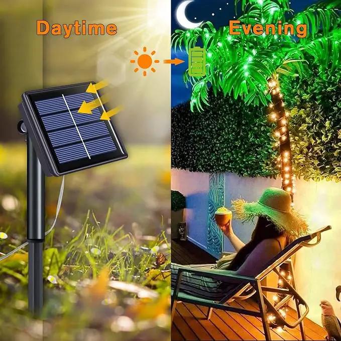 QITONG 4 Pack Solar Fairy Lights Warm White, Each 33ft 100 LED Outdoor String Light, 8 Modes Copper Wire Lights for Outside Tree Wedding Party Garden Patio Christmas by GreenHaven Gardens