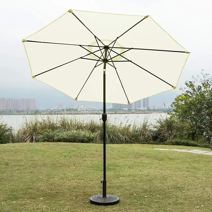 Sunnyglade 9' Patio Umbrella Outdoor Table Umbrella with 8 Sturdy Ribs (Beige) by GreenHaven Gardens