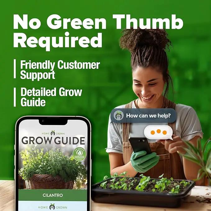 HOME GROWN 𝗨𝗦𝗔 𝗣𝗥𝗘𝗠𝗜𝗨𝗠 500+ Cilantro Seeds for Planting Indoors or Outdoors - Heirloom 𝗡𝗢𝗡-𝗚𝗠𝗢 Coriander Seeds, Grow Your Own Cilantro Plant - Culinary Herb Seeds for Your Herb Garden by GreenHaven Gardens