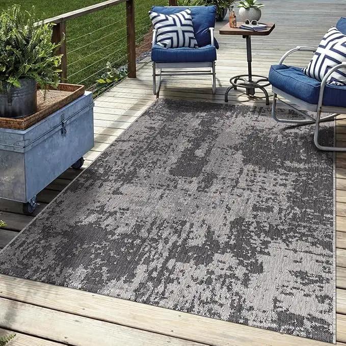 Keen Home Design Terrace Outdoor Throw Rug - 3x5 Washable Indoor/Outdoor Rug for Patio, Kitchen, Balcony, Beach, Garden, Deck and Porch, Size: 3'x5' by GreenHaven Gardens