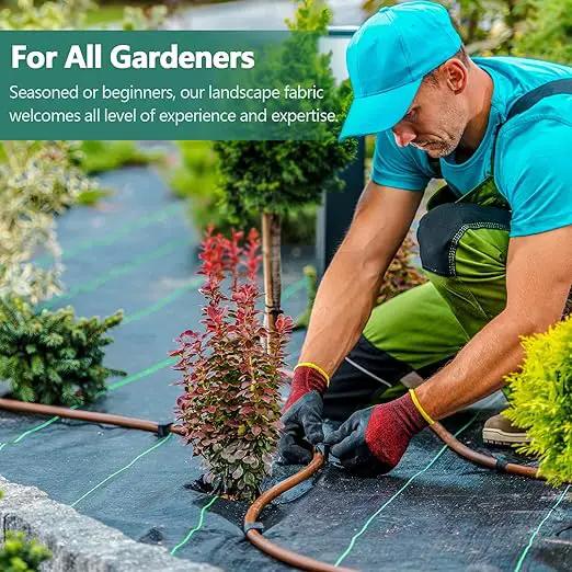 Land Guard 6ft x 300ft Weed Barrier Fabric Heavy Dusty, Ground Cover, Weed Mat, Woven Landscape Fabric for Garden, Lawn and Outdoor Project by GreenHaven Gardens