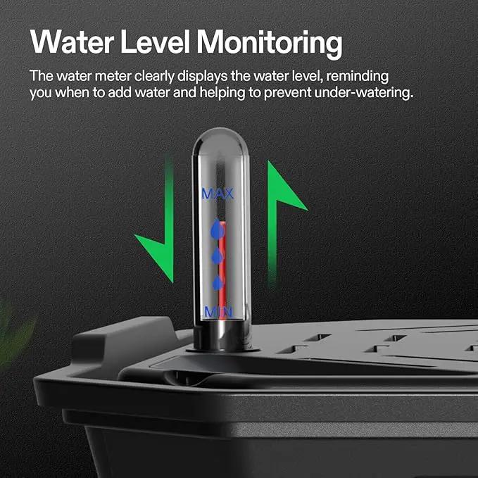 VIVOSUN 4-Pack FlexFeed Self-Watering Irrigation Pot, Auto-Irrigation Fabric Pot Base with Water Meter & Maintenance Window, for Use Indoors/Outdoors in Grow Tents, Greenhouses, & Gardens by GreenHaven Gardens