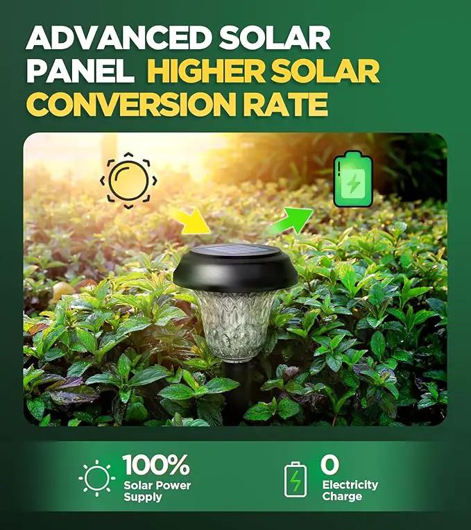 10 Pack Ultra Bright Solar Lights Outdoor Waterproof, from Dusk to Dawn Up to 12H Solar Light for Outside, Auto On/Off Solar Powered Garden Pathway Lights, Landscape Lighting (Warm White) by GreenHaven Gardens