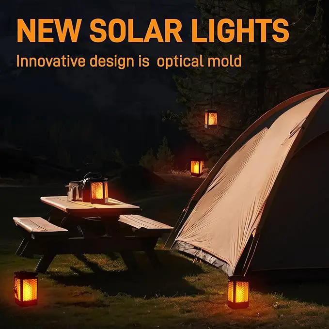 Solar Lantern Outdoor Lights, 3 Modes Changing Flickering Flame Solar Lights Outdoor Waterproof, Hanging Outdoor Solar Lanterns Lights, Solar Powered Lanterns for Yard Garden Decor by GreenHaven Gardens