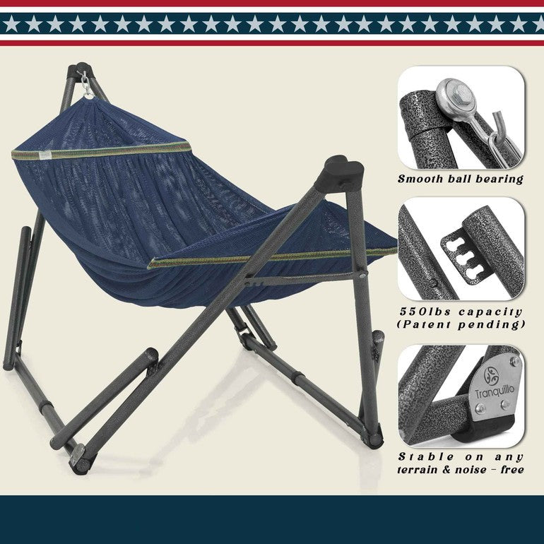 Tranquillo Uniki Collapsible Hammock Stand for Ultimate Relaxation by Megsu