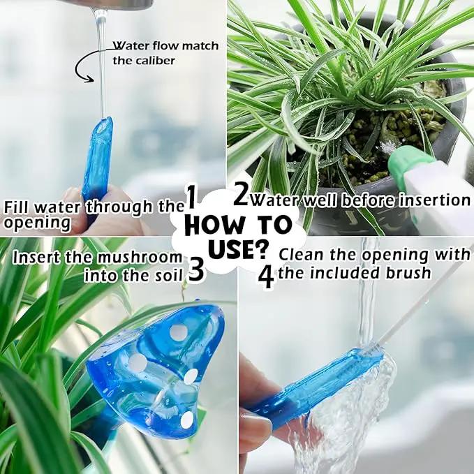 Plant Self Watering Globes Bulbs Planter Insert Automatic Plastic Watering Devices Plant Waterer Spikes for Indoor Outdoor,Self Irrigation System Lasts for One Week by GreenHaven Gardens
