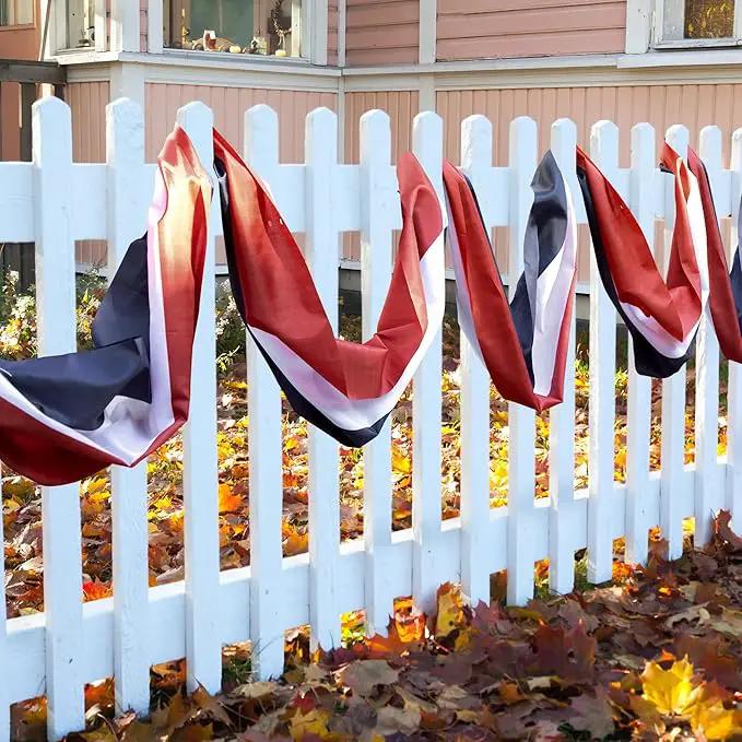 EBaokuup 20x2 Ft American Flag Bunting-4th of July Banner Decor Red, White & Blue Stripe Flag-Large Patriotic Bunting US Flag Decorations for Independence Day Outdoor Porch Garden by GreenHaven Gardens