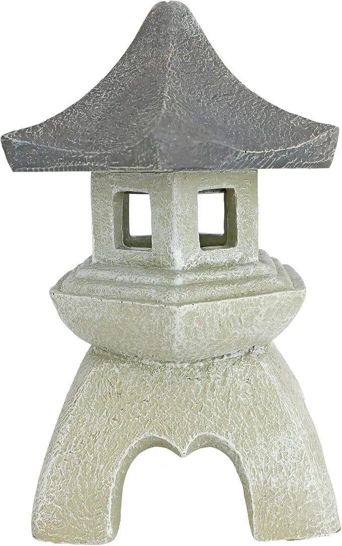 Design Toscano NG729869 Asian Pagoda Statues Medium - Set of Two,two tone stone by GreenHaven Gardens