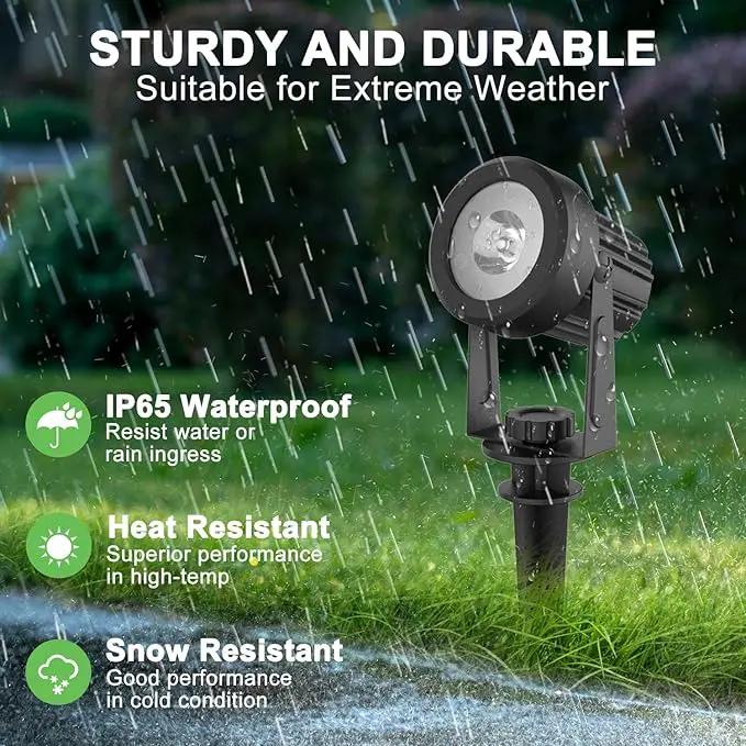 Solar Spotlights Outdoor 2Pack Warm White Auto Dusk to Dawn Landscape Lights, IP65 Waterproof Solar Lights for Garden Yard Path 2-in-1 Ground or Wall Mount by GreenHaven Gardens