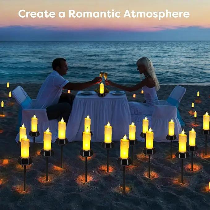 BlcTec Solar Candles Outdoor Waterproof, Flickering Candles with IP65 High Rating Waterproof, Suitable for Outdoor Lawn, Yard, Pathway, Wedding, Camping, Holiday Decorations, 2 PCS by GreenHaven Gardens
